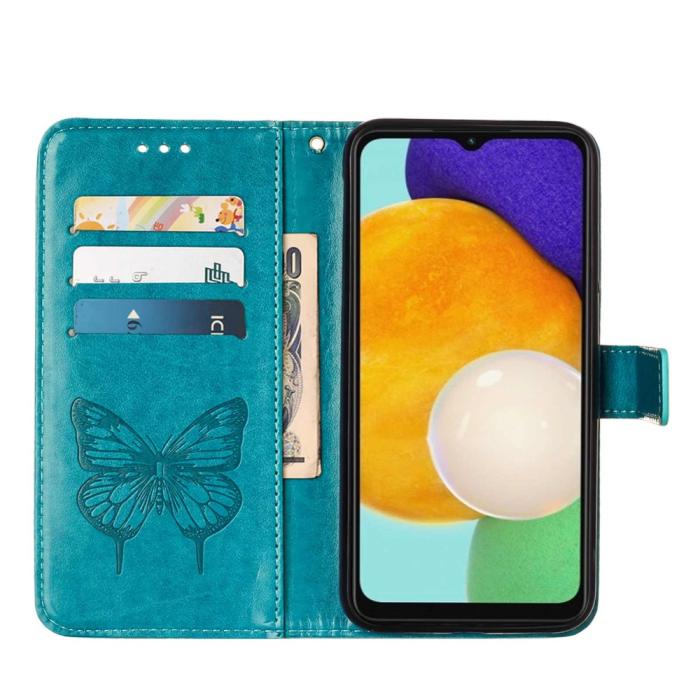 Bild 3,  Samsung Galaxy A54 5G Fodral Med Fjäril Tryck Blå - Teknikhallen.se