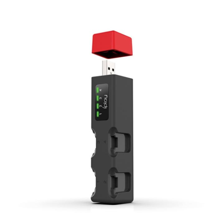 Bild 2, iPlay iPlay LED USB Laddare För 4x NSW Joy-Con Svart - Teknikhallen.se