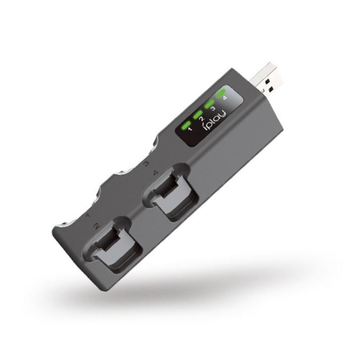 Bild 5, iPlay iPlay LED USB Laddare För 4x NSW Joy-Con Svart - Teknikhallen.se