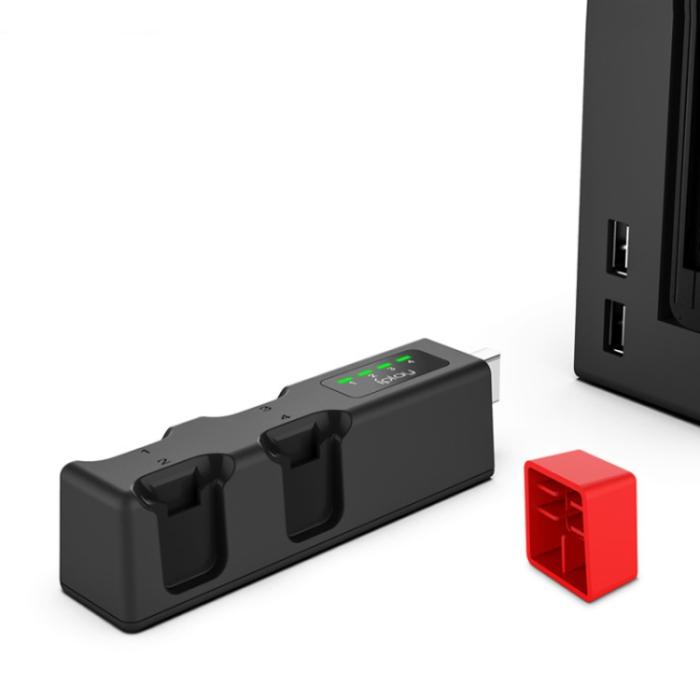 Bild 3, iPlay iPlay LED USB Laddare För 4x NSW Joy-Con Svart - Teknikhallen.se