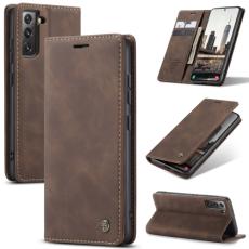 CASEME CASEME Samsung Galaxy S22 Fodral Flip Retro L&auml;der Brun - Teknikhallen.se