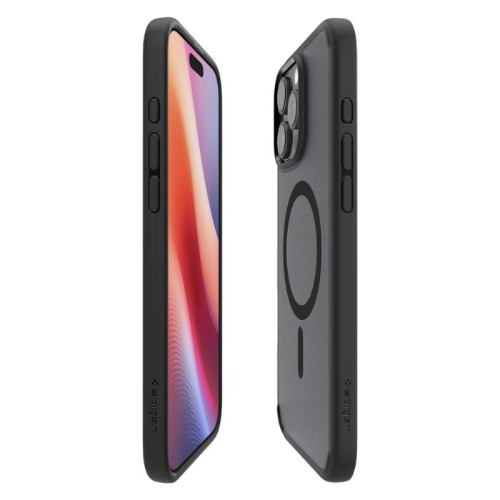Bild 4, Spigen Spigen iPhone 16 Pro Skal MagSafe Ultra Hybrid Frostad Svart - Teknikhallen.se