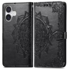  iPhone 16 Fodral Mandala L&auml;der Svart - Teknikhallen.se