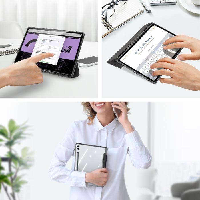 Bild 5, DUX DUCIS DUX DUCIS Galaxy Tab S9 FE Plus Fodral TOBY Hybrid Svart - Teknikhallen.se