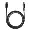 BASEUS Baseus 2m 20W PD USB-C - Lightning Flätad Nylon Kabel - Svart - Teknikhallen.se