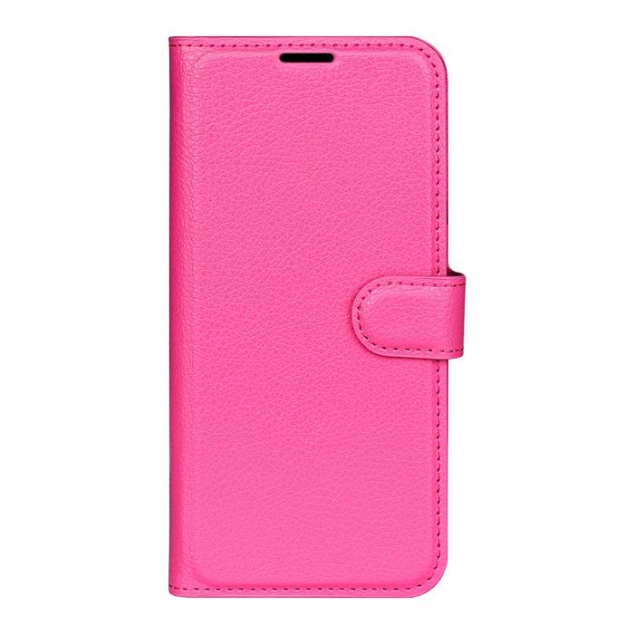 Bild 2,  Motorola Edge 30 Pro Fodral Litchi Textur Rosa - Teknikhallen.se