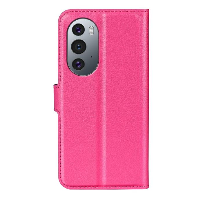 Bild 3,  Motorola Edge 30 Pro Fodral Litchi Textur Rosa - Teknikhallen.se
