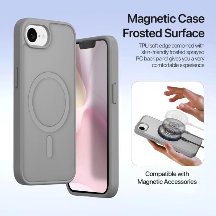 Bild 6, DUX DUCIS DUX DUCIS iPhone 17e / 16e 2in1 Magnet Fodral Lawa Series Grå - Teknikhallen.se