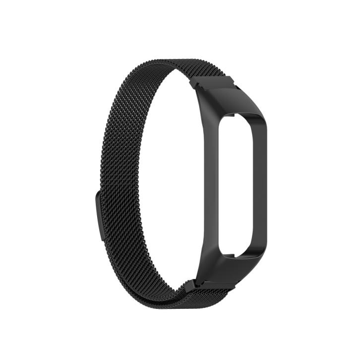 Bild 2,  Samsung Galaxy Fit 2 Metall Armband Milanese Loop Svart - Teknikhallen.se