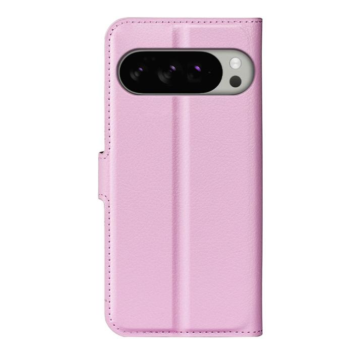 Bild 6,  Google Pixel 10 Pro XL Fodral Litchi Läder Ljus Rosa - Teknikhallen.se