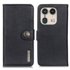 KHAZNEH KHAZNEH Motorola Edge 50 Ultra 5G L&auml;der Fodral Svart - Teknikhallen.se