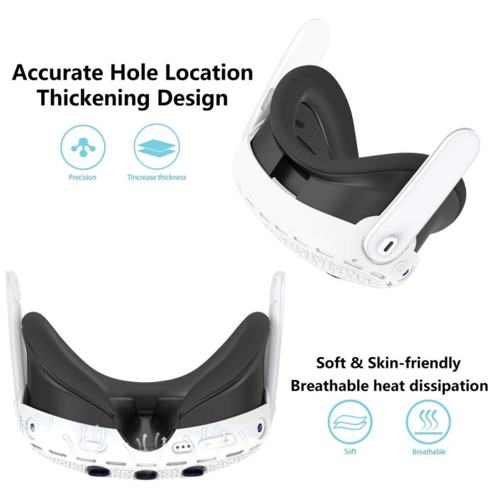 Bild 4,  Meta Quest 3 Skal Till Headset Silikon Vit - Teknikhallen.se