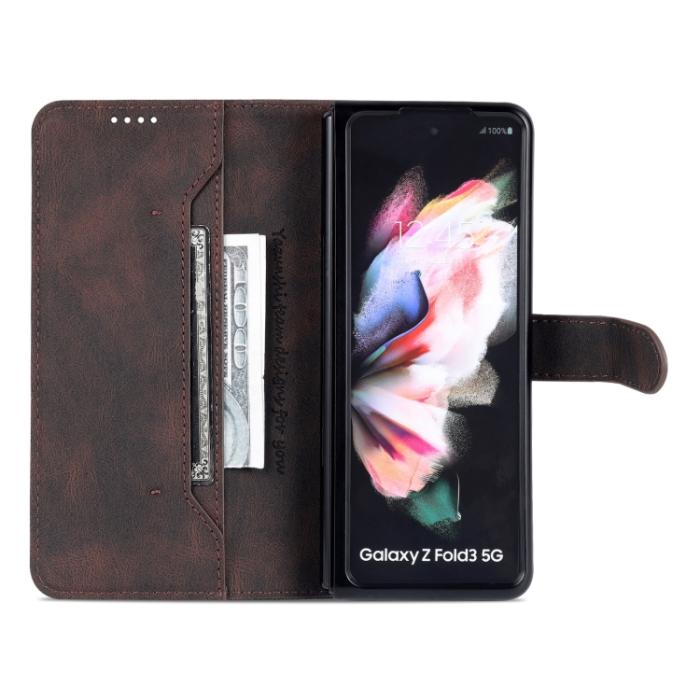 Bild 4, AZNS AZNS Galaxy Z Fold 3 Fodral Skin Touch Brun - Teknikhallen.se