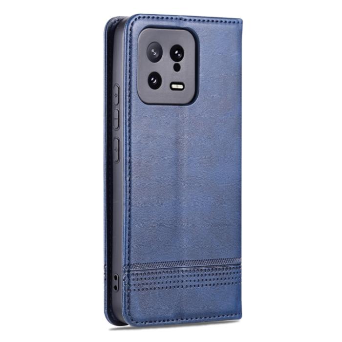 Bild 3, AZNS AZNS Xiaomi 13 5G Fodral Flip Läder Blå - Teknikhallen.se