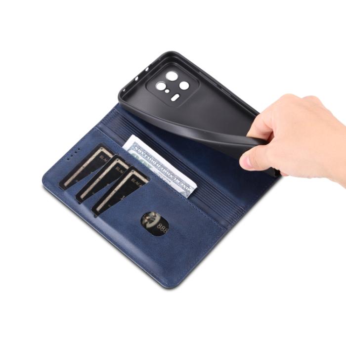 Bild 6, AZNS AZNS Xiaomi 13 5G Fodral Flip Läder Blå - Teknikhallen.se