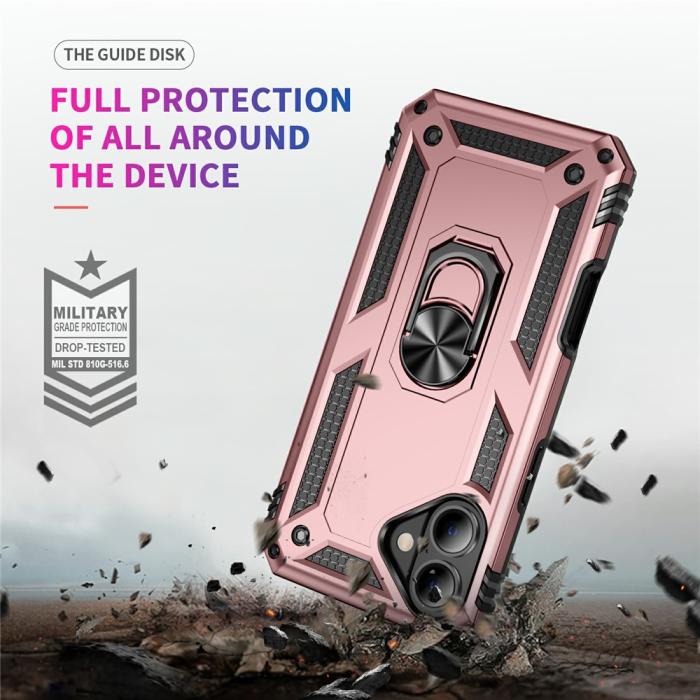 Bild 5,  iPhone 17 Skal Shockproof Hybrid Ring Roséguld - Teknikhallen.se