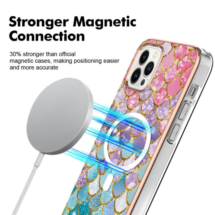 Bild 2,  iPhone 15 Pro Skal MagSafe Marmor Rosa Fjäll - Teknikhallen.se