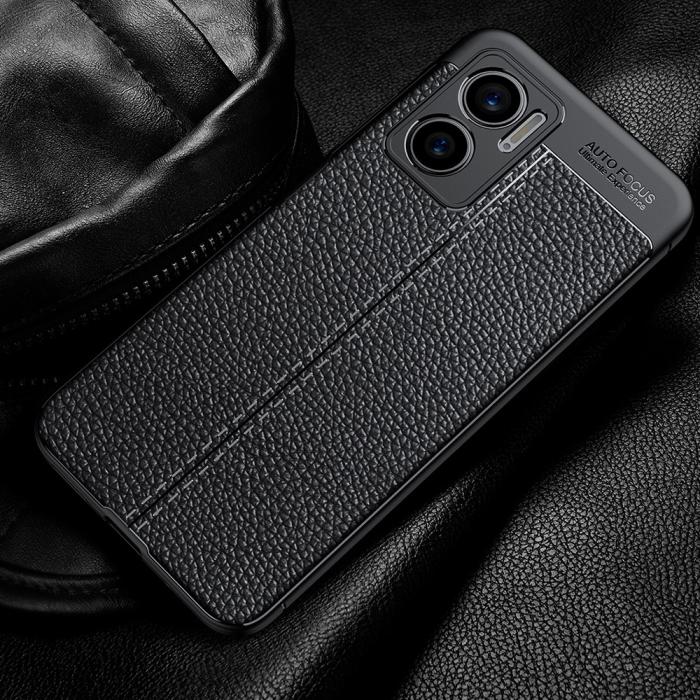Bild 4,  Xiaomi Redmi 10 5G Skal Litchi Textur Blå - Teknikhallen.se