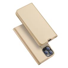 DUX DUCIS iPhone 13 Pro Max - DUX DUCIS Skin Pro L&auml;der Fodral - Guld - Teknikhallen.se