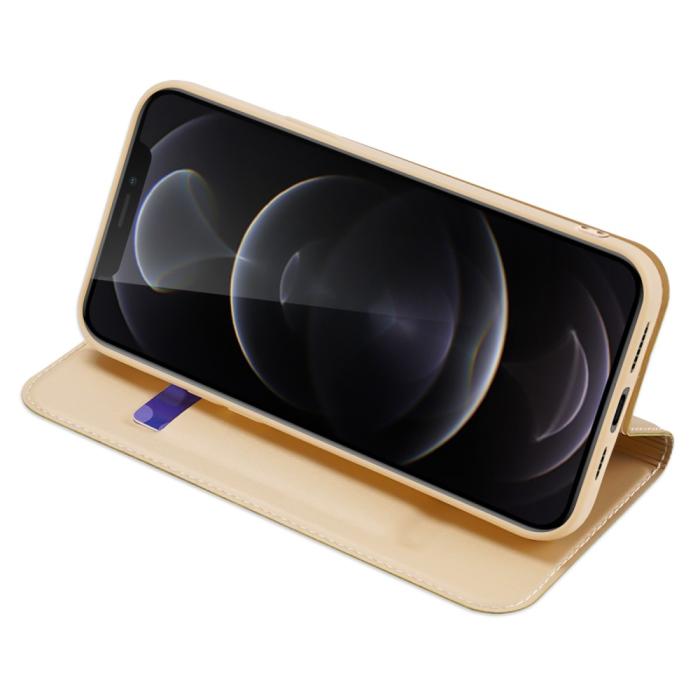 Bild 3, DUX DUCIS iPhone 13 Pro Max - DUX DUCIS Skin Pro Läder Fodral - Guld - Teknikhallen.se