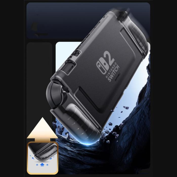 Bild 4, Supcase Supcase Nintendo Switch 2 Skal Crystal Case Frost Black - Teknikhallen.se