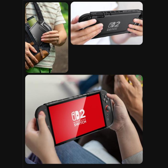Bild 6, Supcase Supcase Nintendo Switch 2 Skal Crystal Case Frost Black - Teknikhallen.se