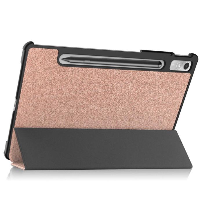 Bild 4,  Lenovo Tab P11 Pro Gen 2 Fodral Tri-Fold Läder Roséguld - Teknikhallen.se