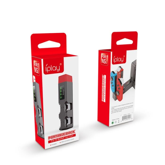 Bild 6, iPlay iPlay LED USB Laddare För 4x NSW Joy-Con Svart - Teknikhallen.se