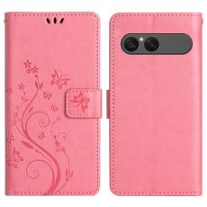  Sony Xperia 10 VII Fodral Med Blommigt Tryck Rosa - Teknikhallen.se