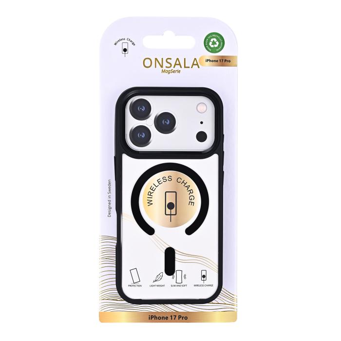 Bild 3, Onsala Onsala iPhone 17 Pro Skal MagSafe Bumper Svart/Transparent - Teknikhallen.se