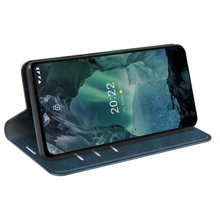 Bild 6,  Nokia G11 / G21 Fodral Flip Skin Touch Blå - Teknikhallen.se