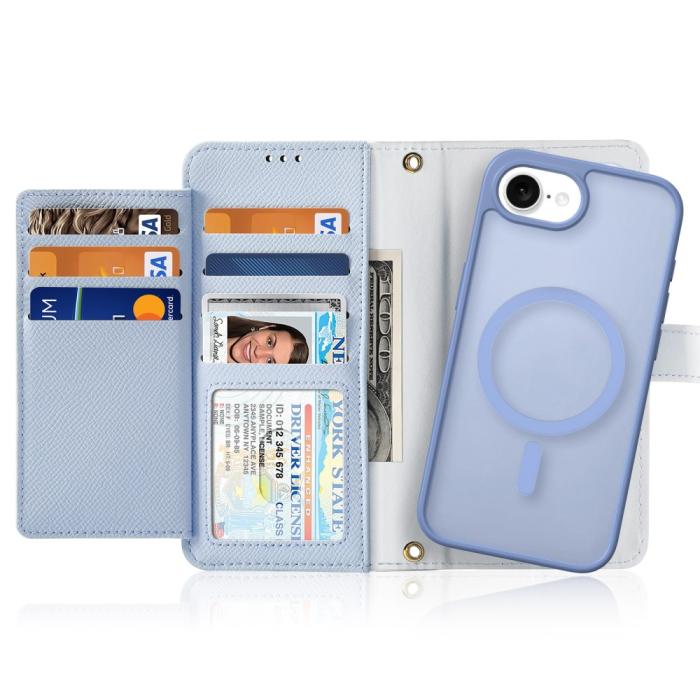 Bild 2, DUX DUCIS DUX DUCIS iPhone 17e / 16e 2in1 Magnet Fodral Lawa Series Blå - Teknikhallen.se