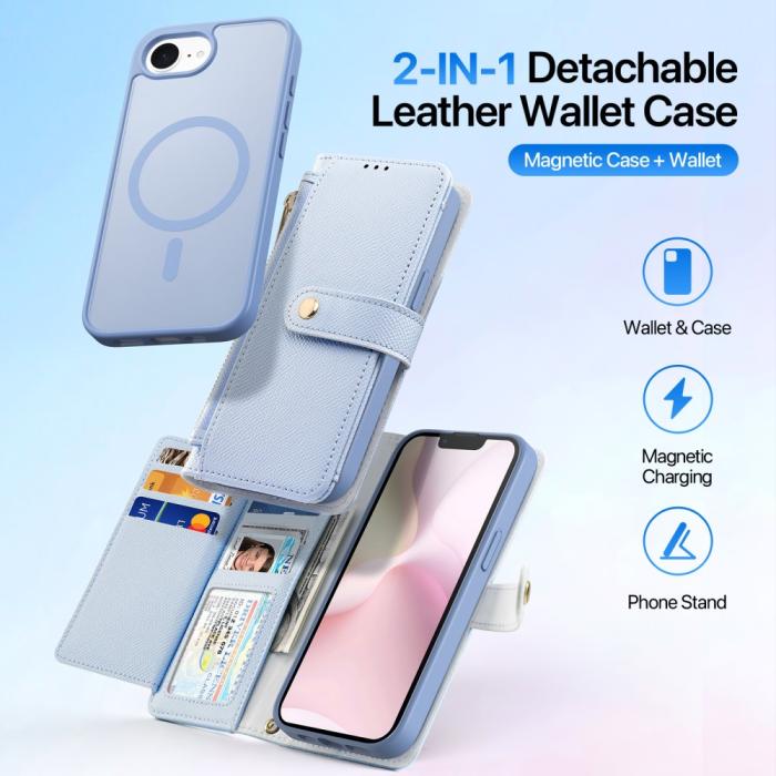Bild 3, DUX DUCIS DUX DUCIS iPhone 17e / 16e 2in1 Magnet Fodral Lawa Series Blå - Teknikhallen.se