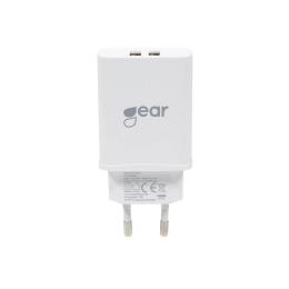 Gear GEAR Väggladdare 2xUSB 3.1A Inkl. MicroUSB Kabel 1m Vit - Teknikhallen.se