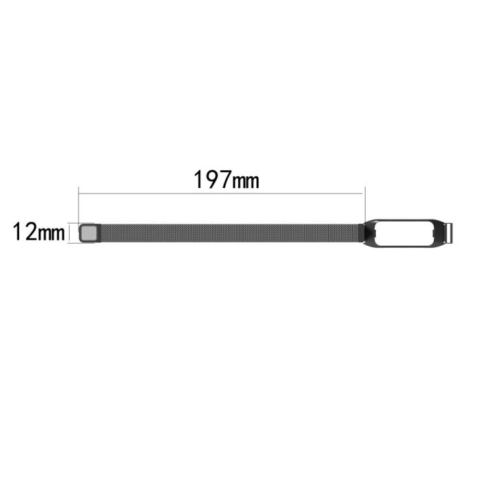 Bild 5,  Samsung Galaxy Fit 2 Metall Armband Milanese Loop Svart - Teknikhallen.se