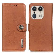 KHAZNEH KHAZNEH Motorola Edge 50 Ultra 5G L&auml;der Fodral Brun - Teknikhallen.se