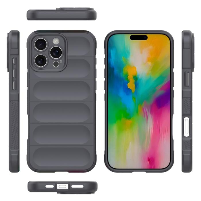Bild 2,  iPhone 16 Pro Skal Magic Shield Grå - Teknikhallen.se