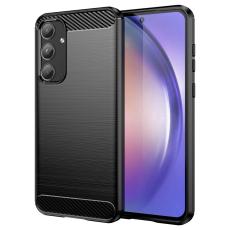  Samsung Galaxy A55 5G Skal Borstad St&aring;l Textur Svart - Teknikhallen.se