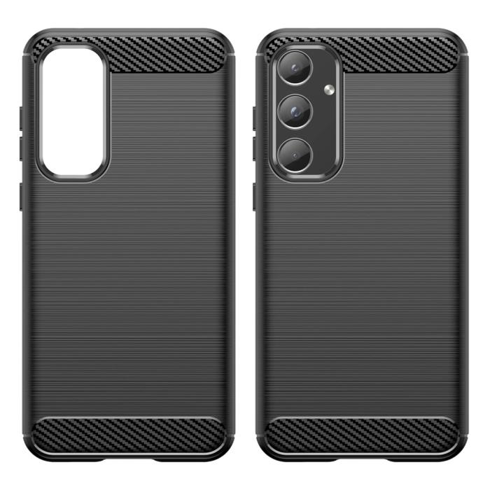 Bild 2,  Samsung Galaxy A55 5G Skal Borstad Stål Textur Svart - Teknikhallen.se