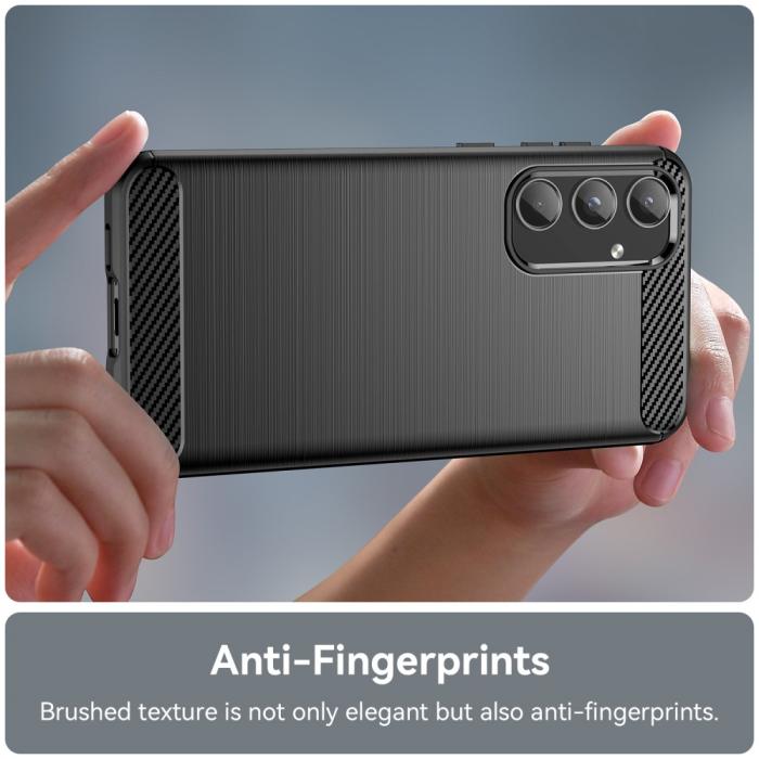 Bild 5,  Samsung Galaxy A55 5G Skal Borstad Stål Textur Svart - Teknikhallen.se