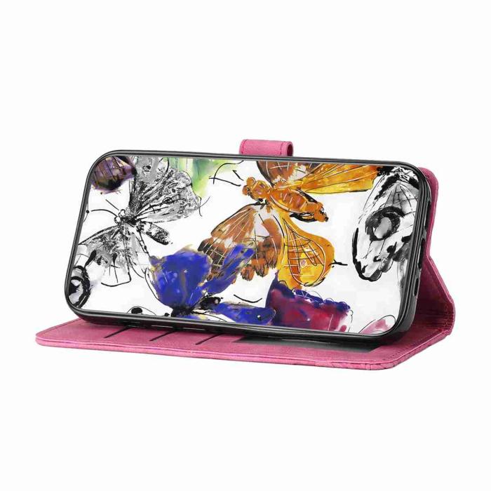 Bild 4,  OnePlus 15 Fodral Med Fjäril Tryck Rosa - Teknikhallen.se