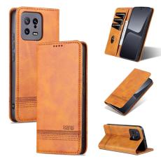 AZNS AZNS Xiaomi 13 5G Fodral Flip L&auml;der Ljus Brun - Teknikhallen.se