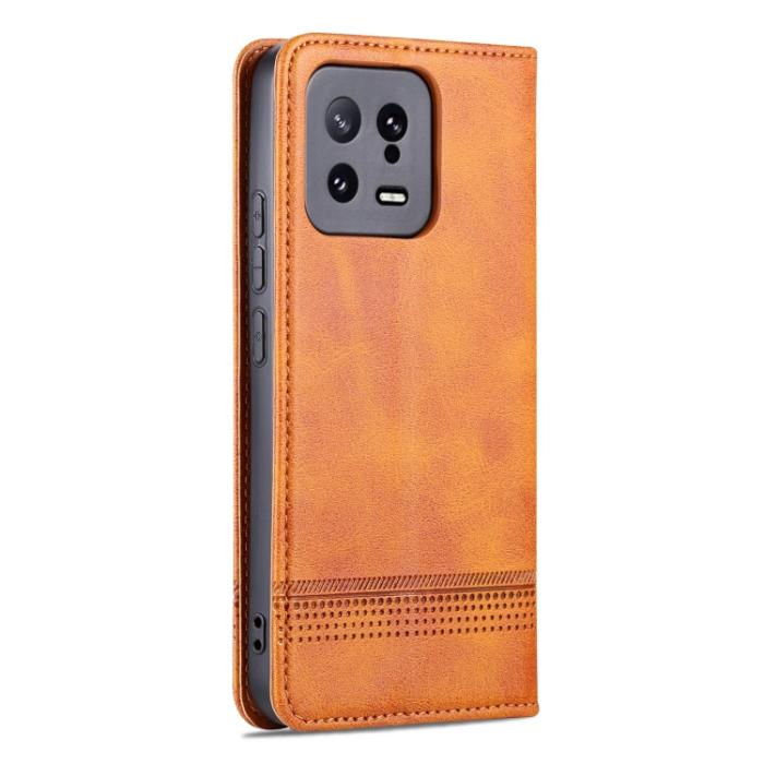 Bild 3, AZNS AZNS Xiaomi 13 5G Fodral Flip Läder Ljus Brun - Teknikhallen.se