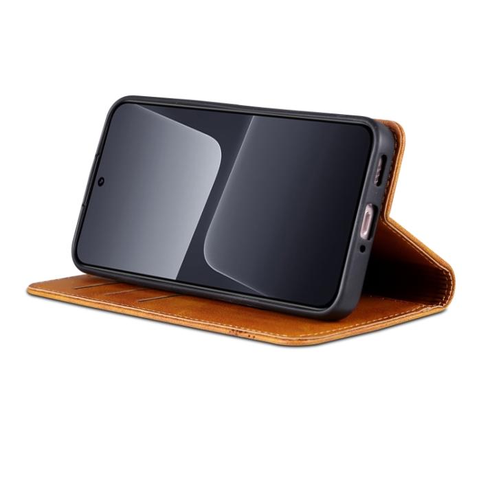 Bild 5, AZNS AZNS Xiaomi 13 5G Fodral Flip Läder Ljus Brun - Teknikhallen.se