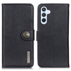 KHAZNEH KHAZNEH Samsung Galaxy S24 FE Fodral L&auml;der Svart - Teknikhallen.se