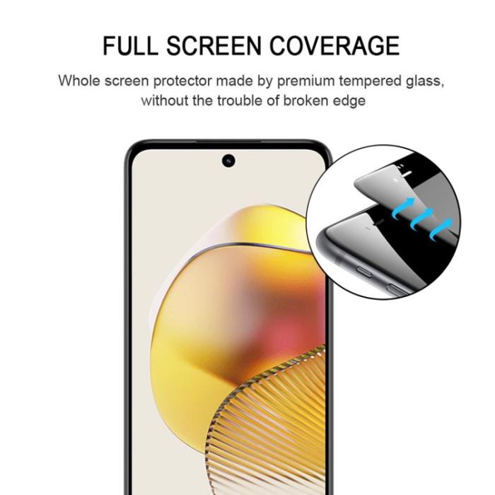 Bild 3,  Motorola Moto G73 5G Skärmskydd Heltäckande Härdat Glas - Teknikhallen.se