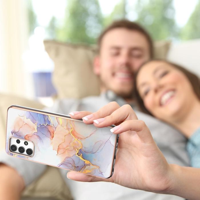 Bild 2,  Samsung Galaxy A23 5G Skal Marmor Galaxy White - Teknikhallen.se
