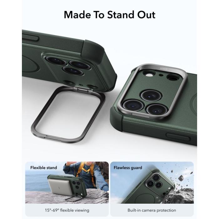 Bild 4, ESR ESR iPhone 18 Pro Max/17 Pro Max Skal MagSafe Cyber Tough Kickstand - Teknikhallen.se