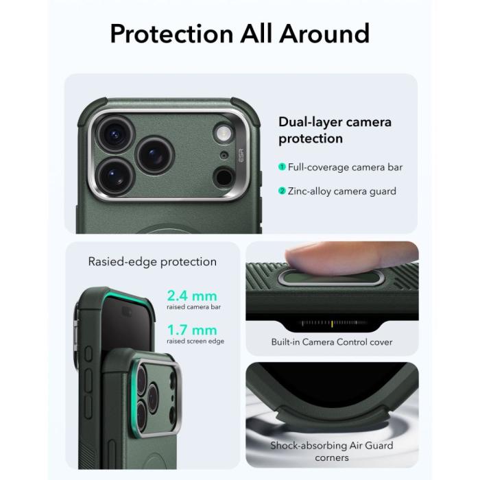 Bild 5, ESR ESR iPhone 18 Pro Max/17 Pro Max Skal MagSafe Cyber Tough Kickstand - Teknikhallen.se