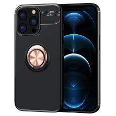  iPhone 13 Pro Max - Ring Skal - Svart/Ros&eacute;guld - Teknikhallen.se